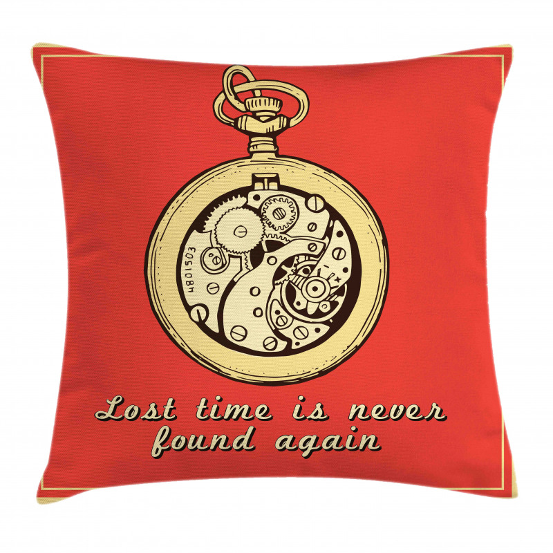 Saying About Time Vintage Pillow Cover