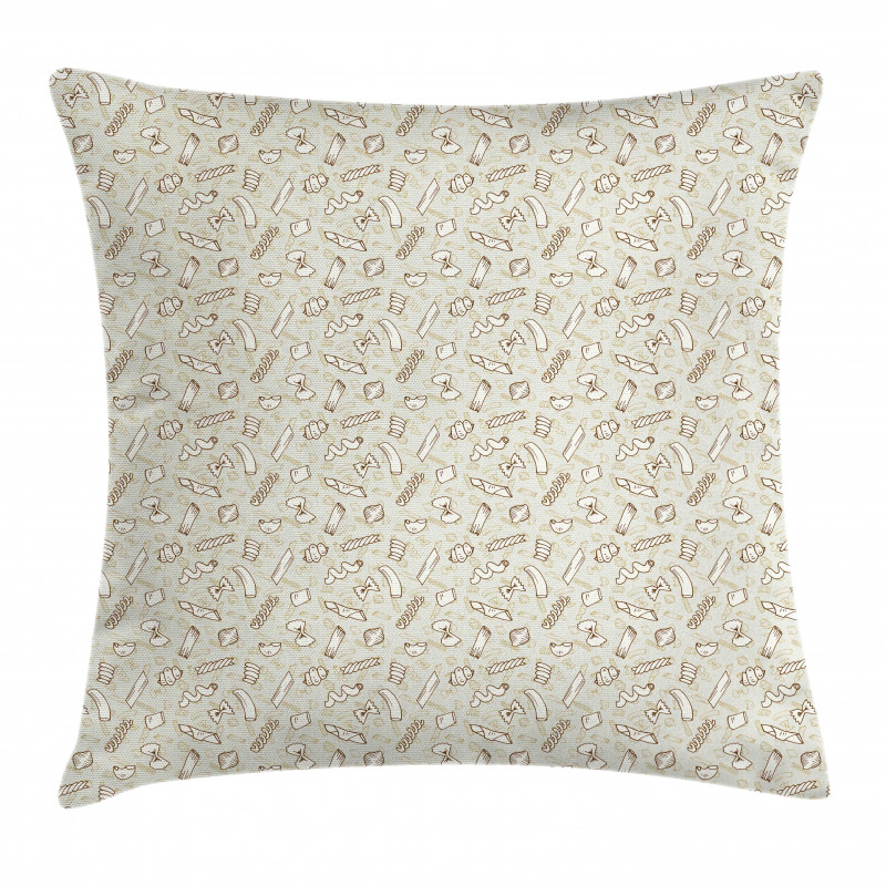 Italian Culture Pasta Pattern Pillow Cover