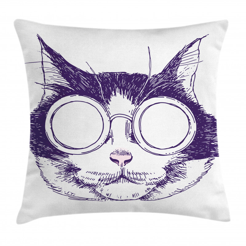 Funny Cool Pet Sunglasses Pillow Cover