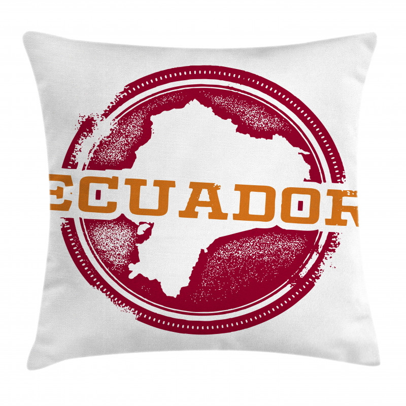 Grungy Travel Stamp Country Pillow Cover