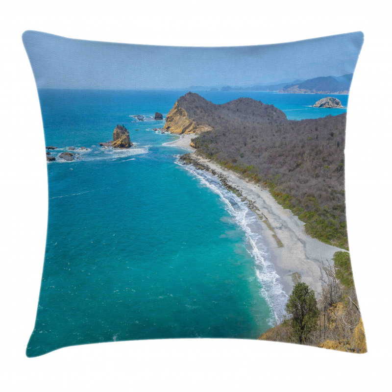 Los Frailes Beach Panoramic Pillow Cover