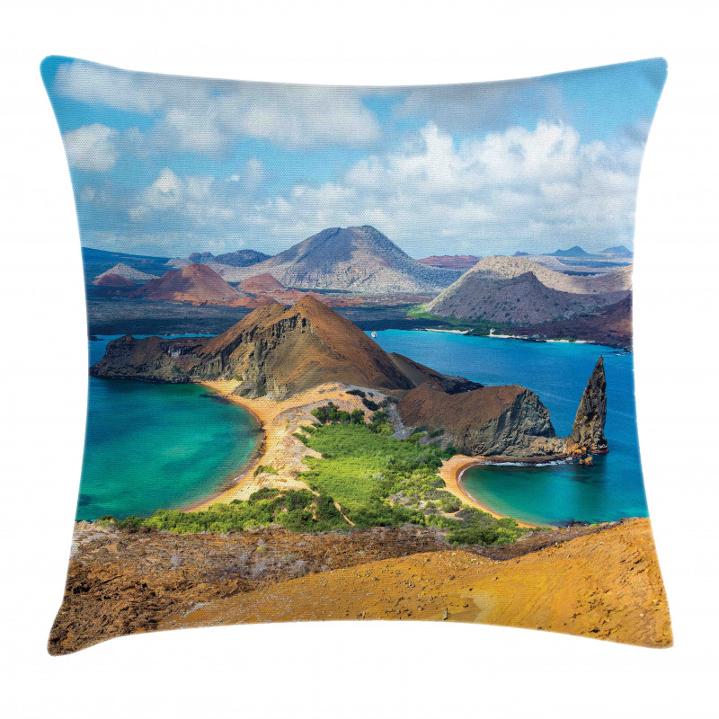 Galapagos Volcanic Scenery Pillow Cover