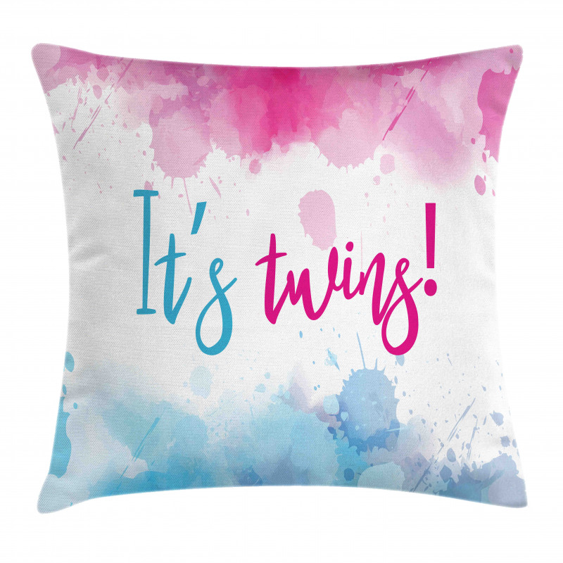 Girl Boy Twins Paint Pillow Cover