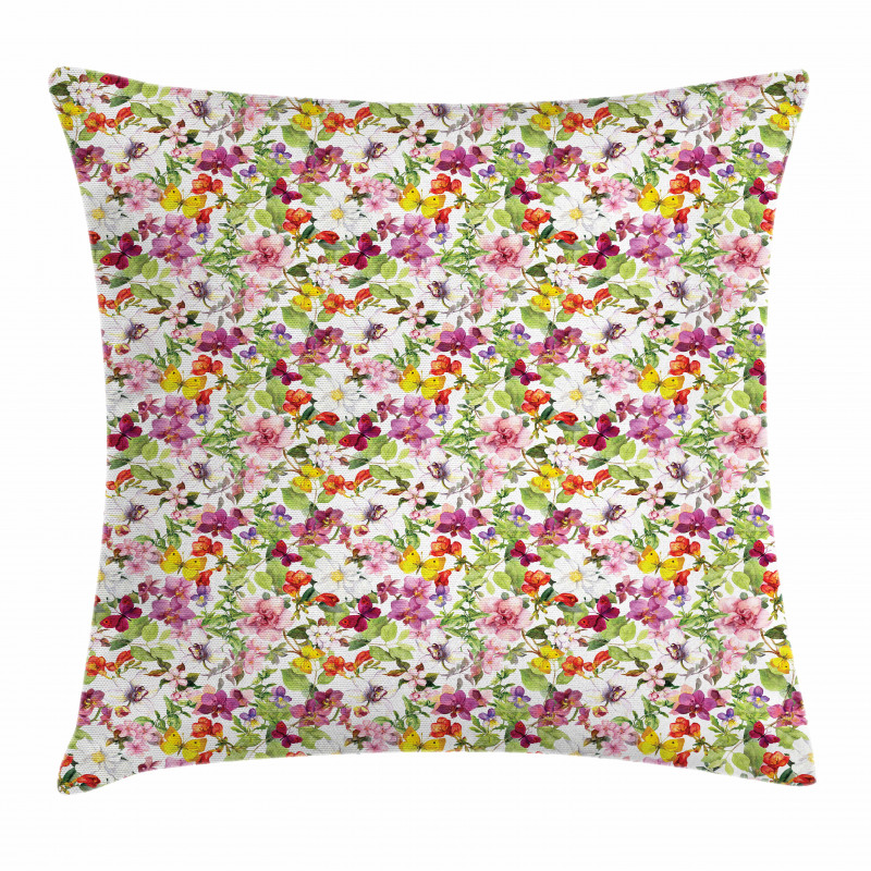 French Vintage Flowers Pillow Cover