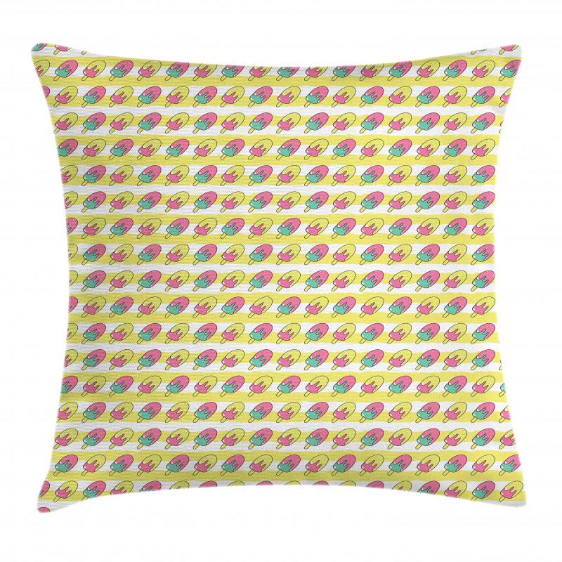 Popsicle on Stipes Pillow Cover