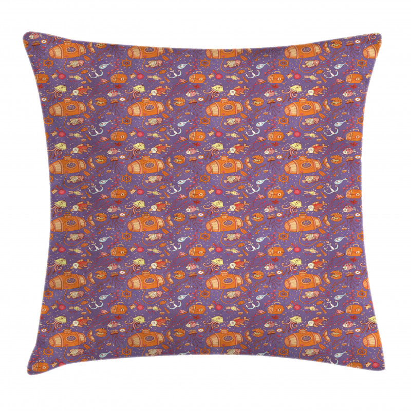 Abstract Colorful Marine Pillow Cover
