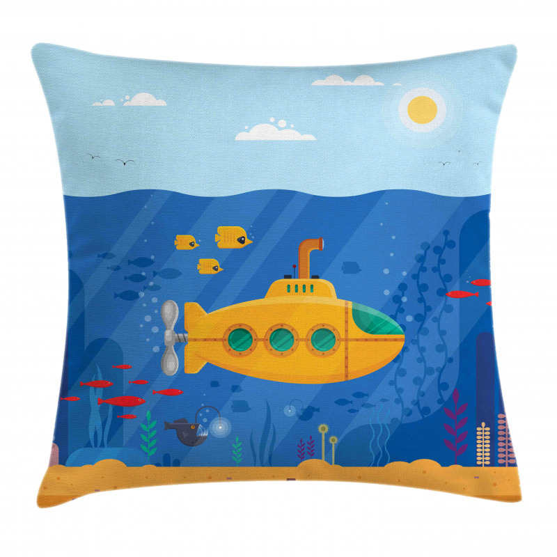 Cartoon Underwater Life Pillow Cover