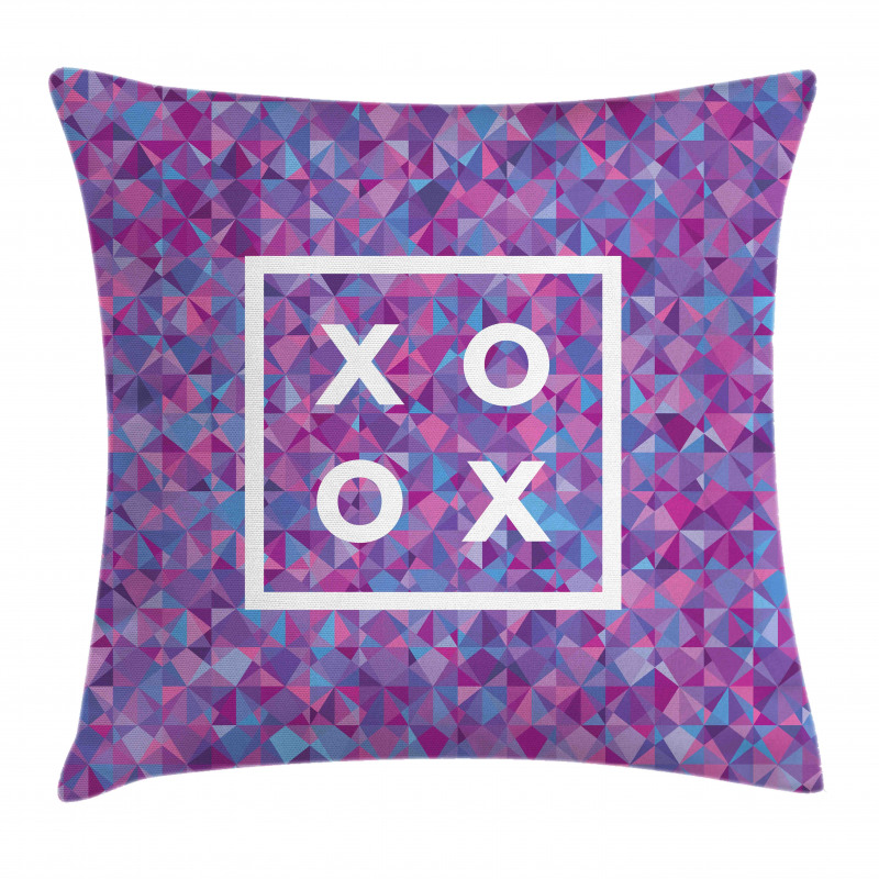 Polygonal Mosaic Romance Frame Pillow Cover