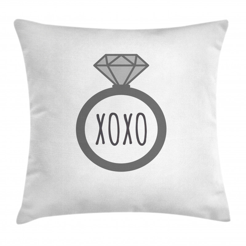 Wedding Ring Proposal Kisses Pillow Cover