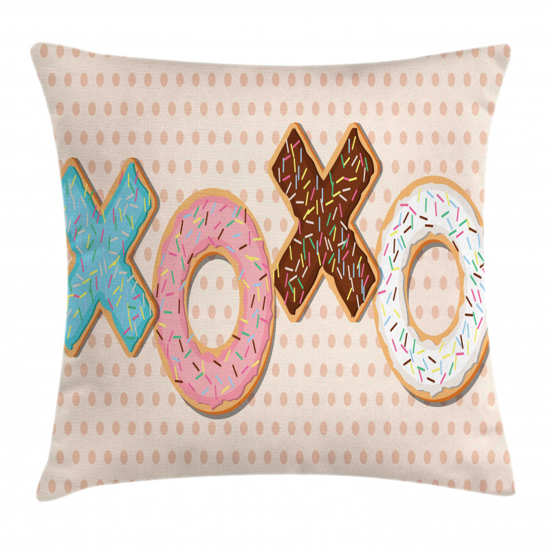 Delicious Donuts Polka Dots Pillow Cover