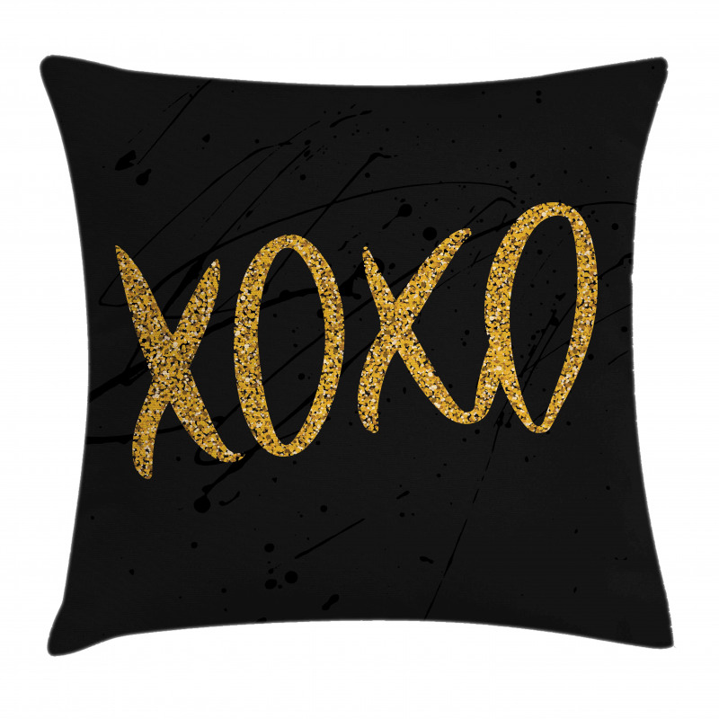 Romance Love Kisses Dark Print Pillow Cover