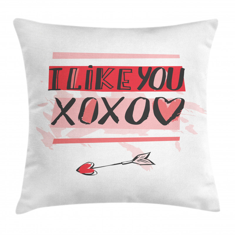 I Like You Brushstrokes Pillow Cover