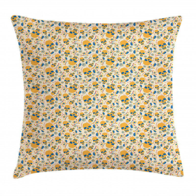 Colorful Floral Gothic Item Pillow Cover