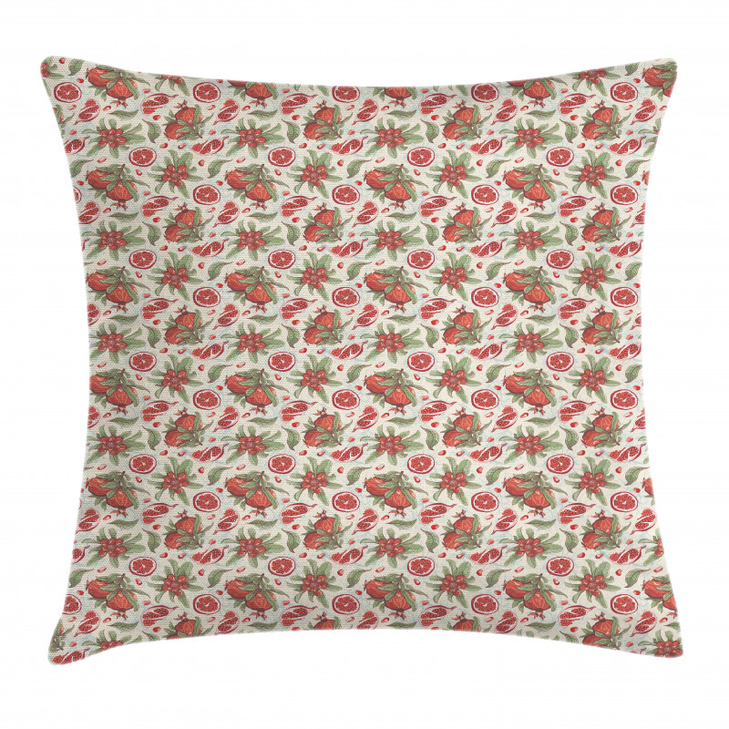 Vintage Ripe Pomegranates Pillow Cover