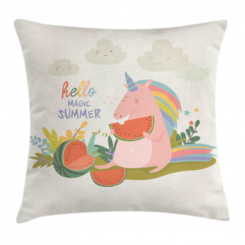 Summer Unicorn Watermelon Pillow Cover