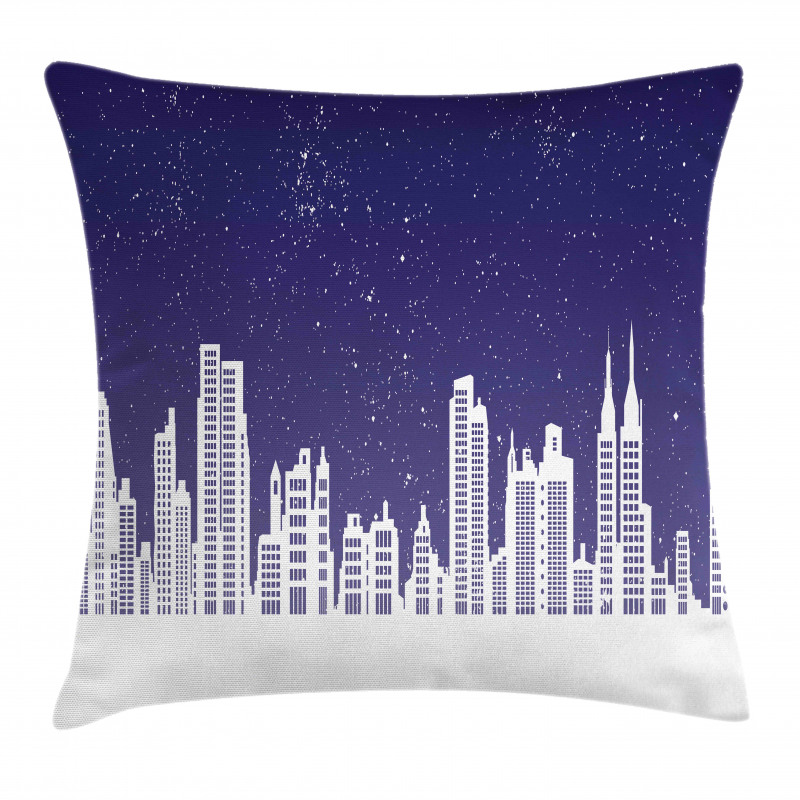 New York Skyline Starry Night Pillow Cover