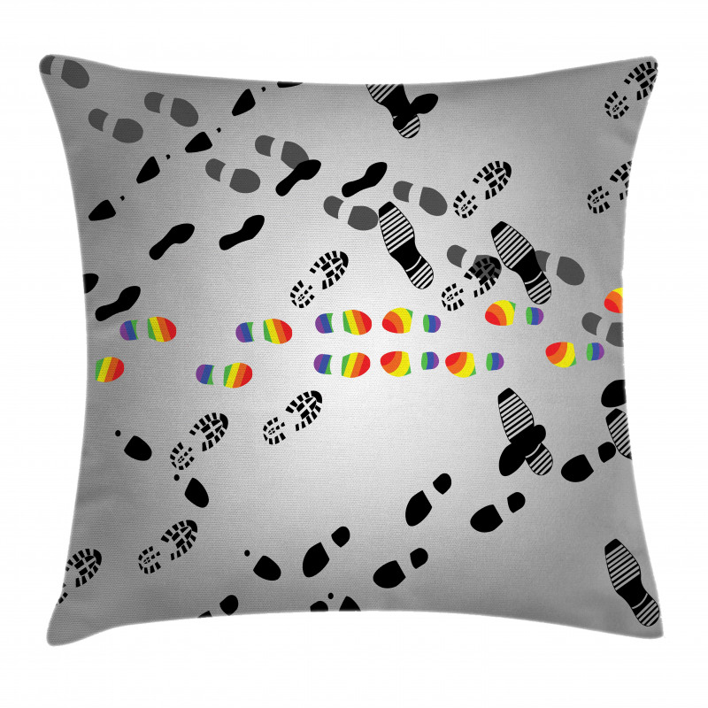 LGBT Lovers Meet in Crowd Pillow Cover