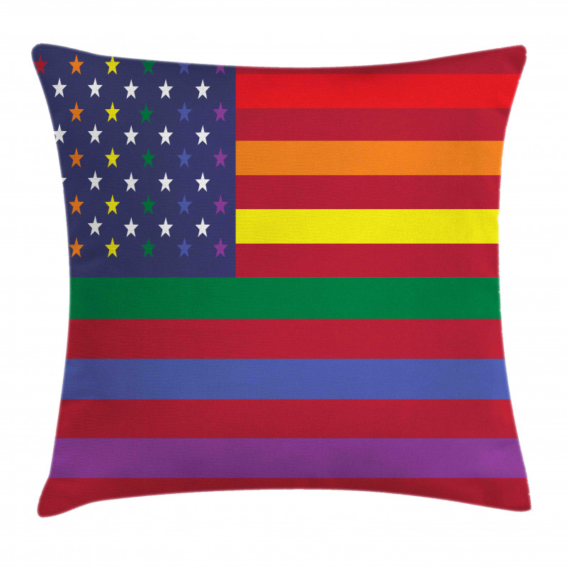 Gay Concept American Flag Pillow Cover