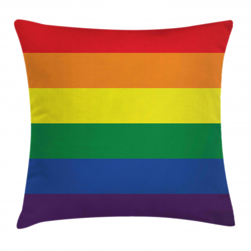 Simplistic Design LGBT Flag Pillow Cover