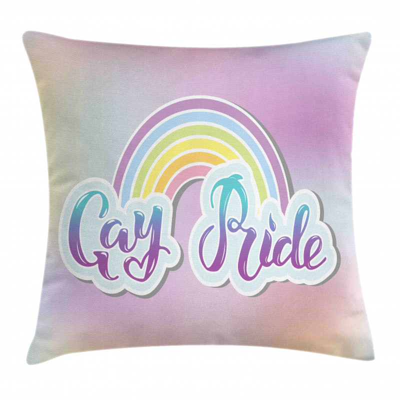 Gay Pride Clouds and Rainbow Pillow Cover