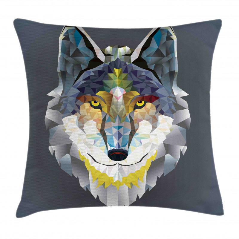 Wolf Coyote Portrait Art Pillow Cover