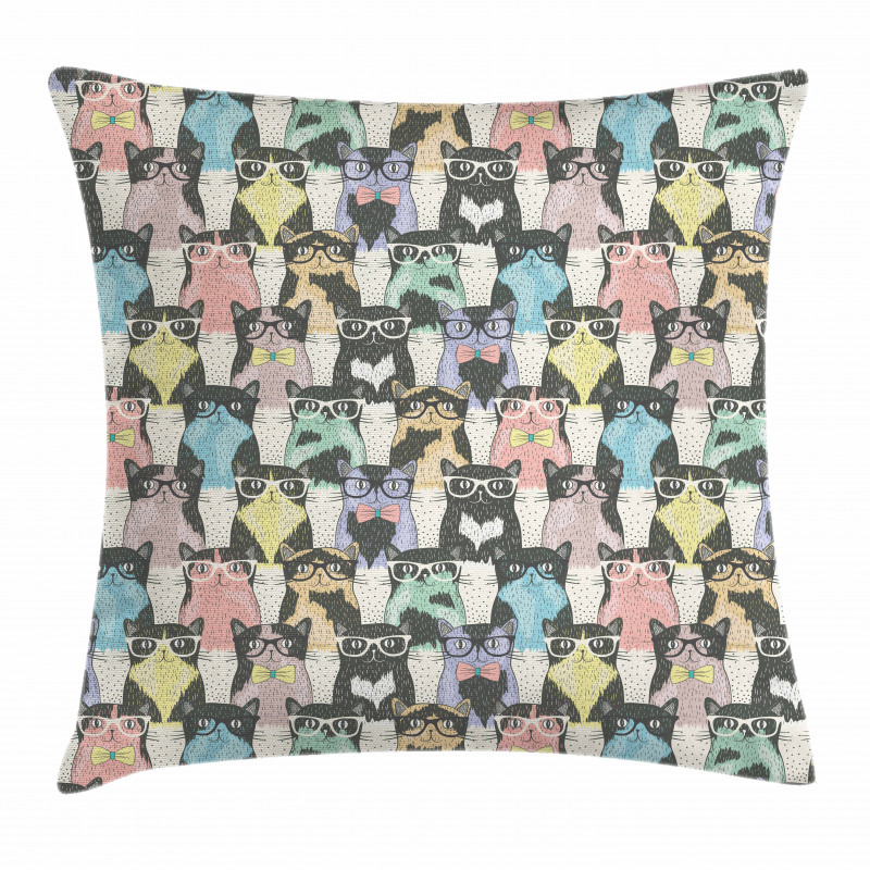 Hipster Playful Glass Pillow Cover