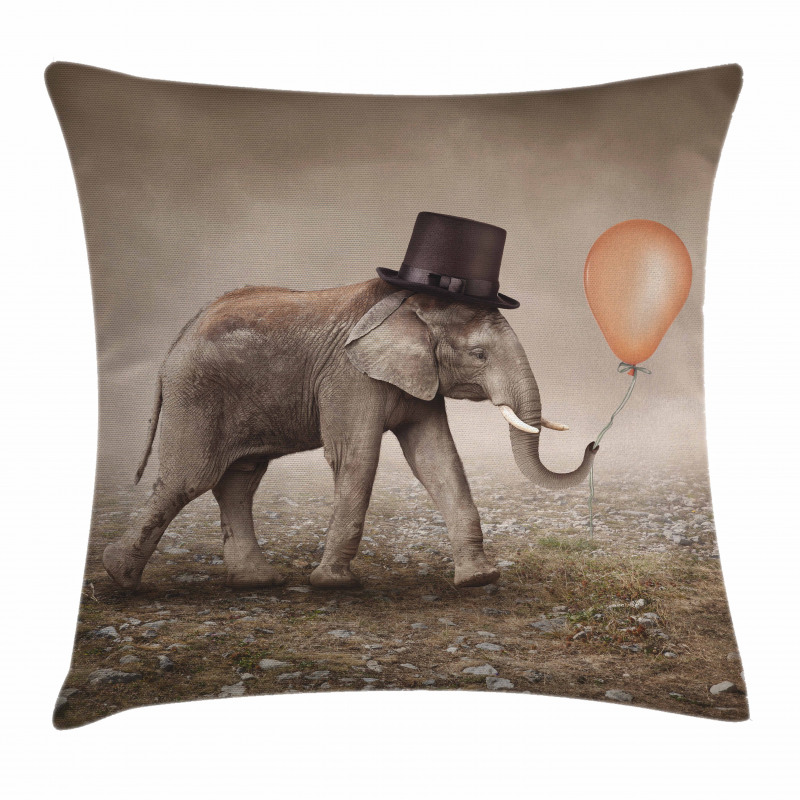 Illusionist Elephant Pillow Cover
