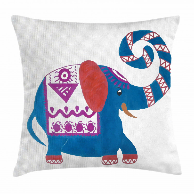 Elephant Nose Doodle Pillow Cover