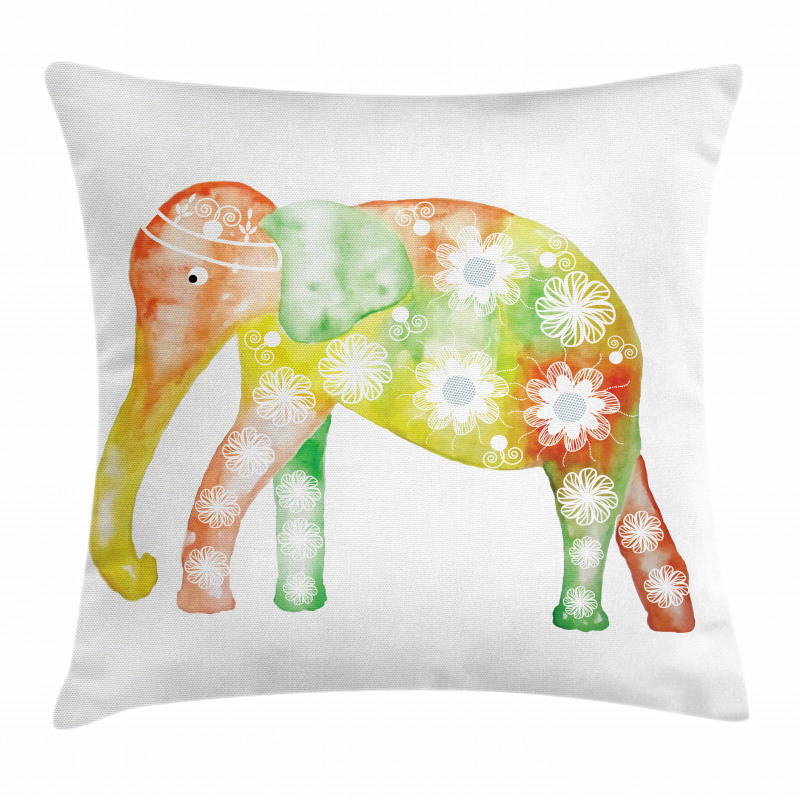 Elephant Daisy Flower Pillow Cover