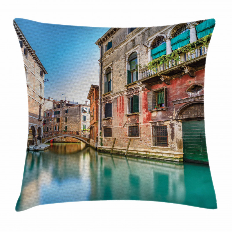 Italy City Water Canal Pillow Cover