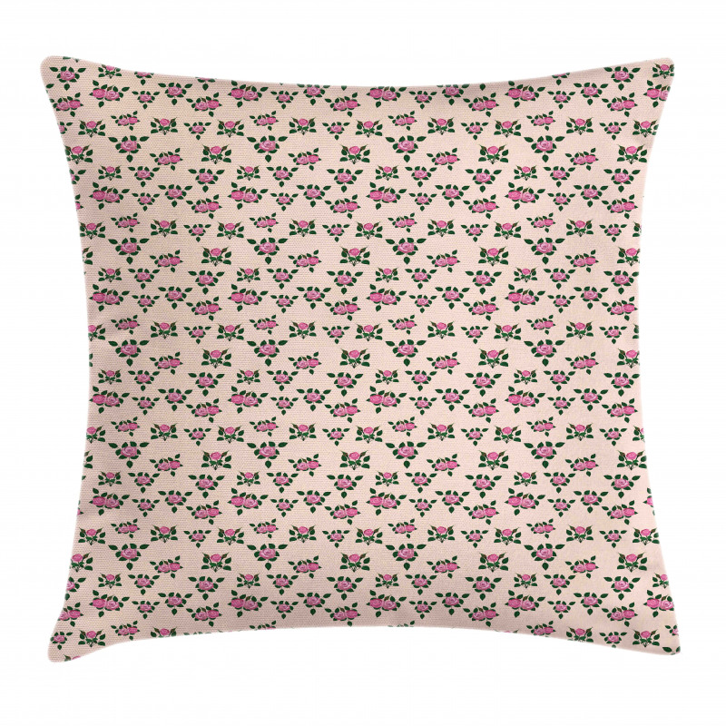 Vintage Roses Leaf Romance Pillow Cover