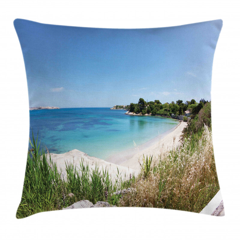 Panoramic Sandy Coastline Pillow Cover