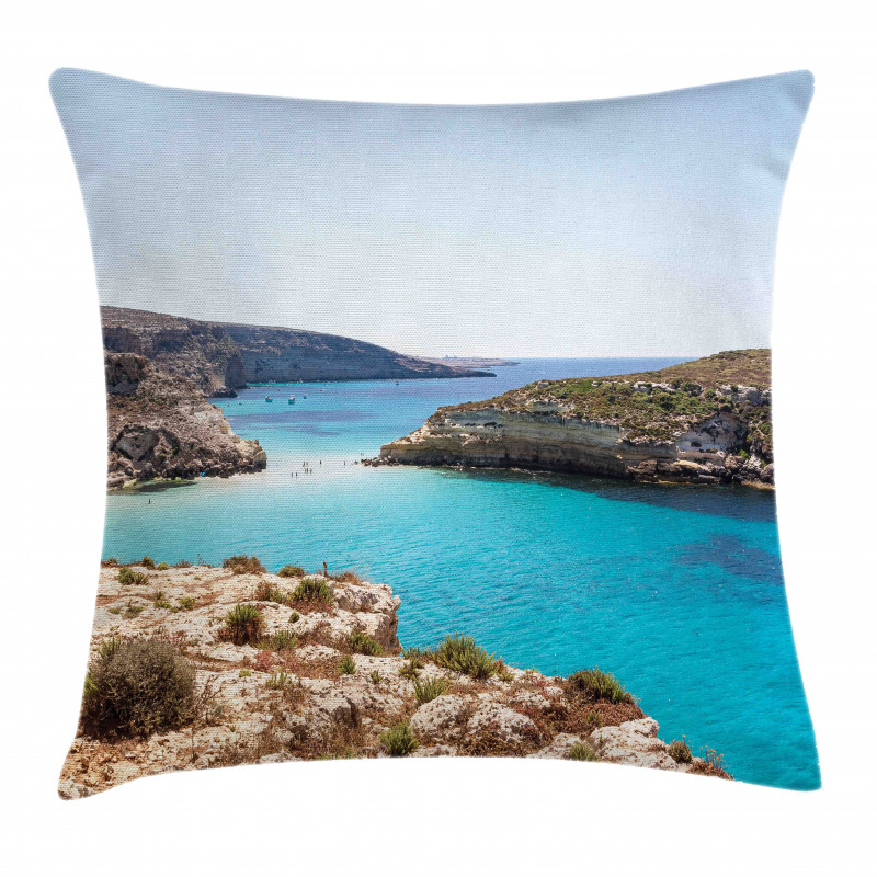 Lampedusa Island Pure Water Pillow Cover