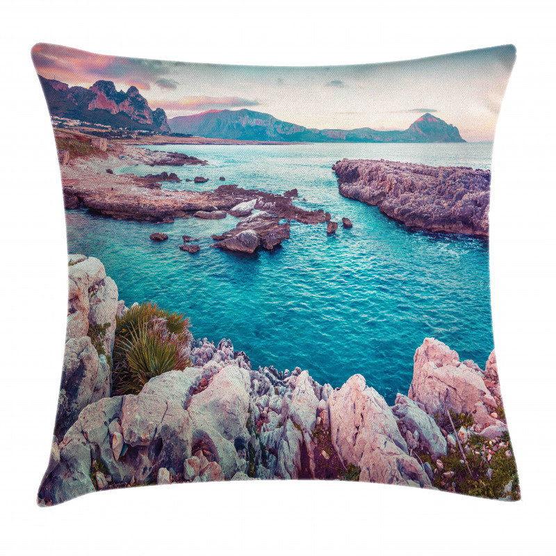 Vibrant Mediterranean Sea Pillow Cover