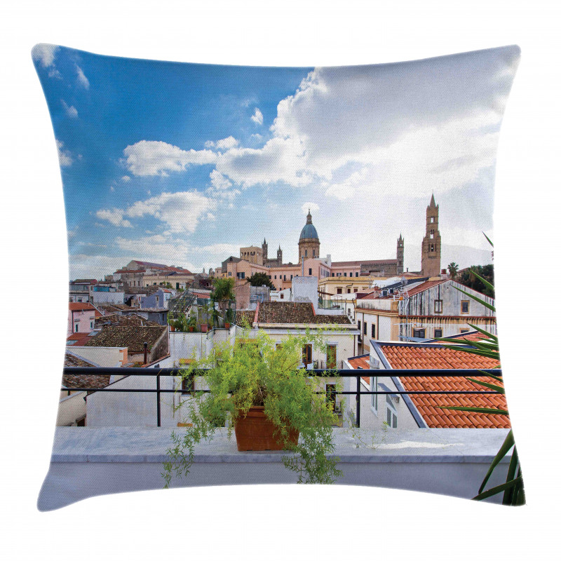 City of Palermo Panorama Pillow Cover