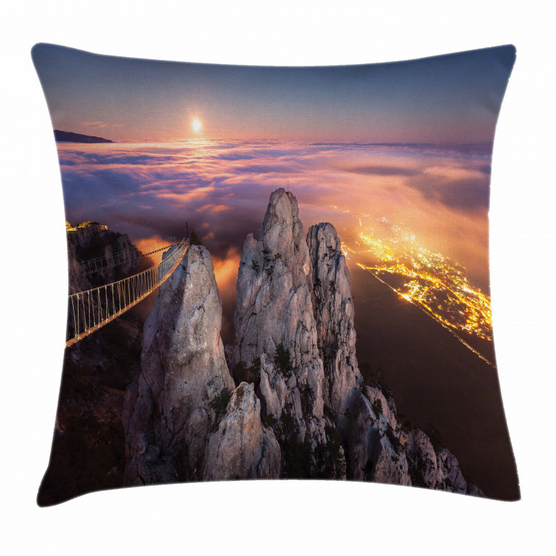 Full Moon Sunset Alps Pillow Cover