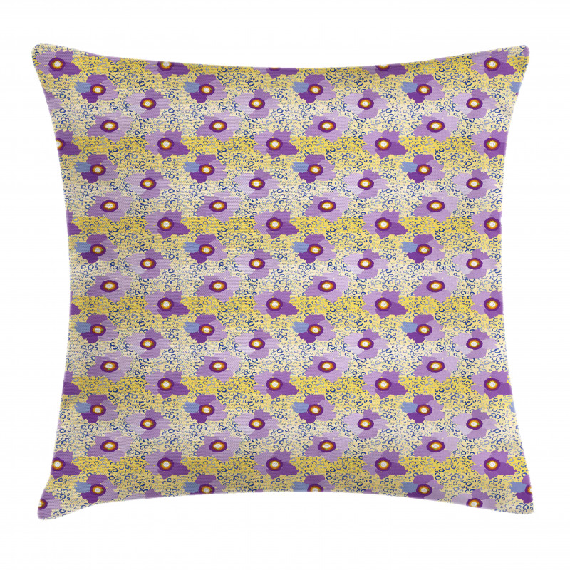 Vibrant Abstract Flowers Pillow Cover
