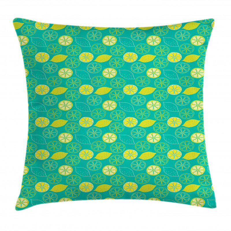 Pattern Citrus Lemons Pillow Cover