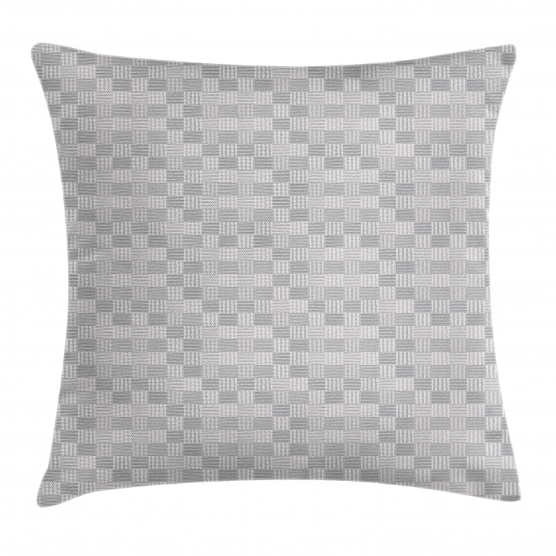 Squares with Wavy Lines Pillow Cover