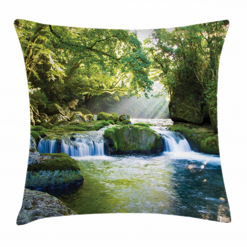 Foliage Misty Mountains Pillow Cover