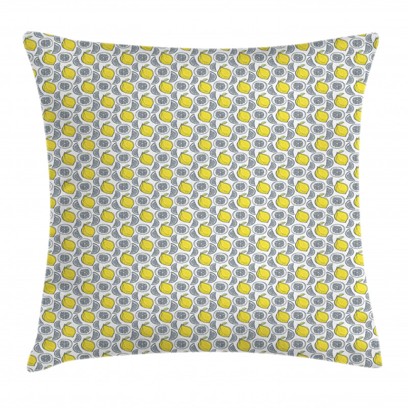 Hand Drawn Lemons Pillow Cover