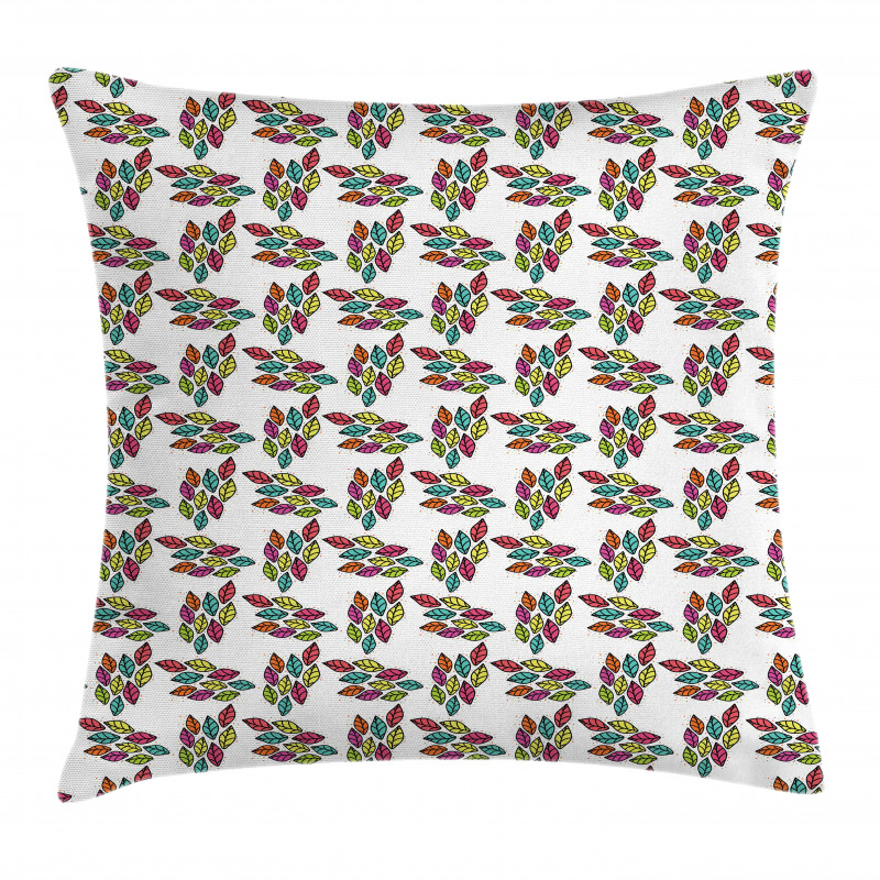 Spring Vibrant Colorful Leaves Pillow Cover