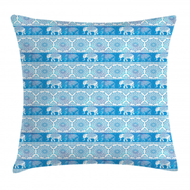 Ethnic Elephant Flourish Pillow Cover