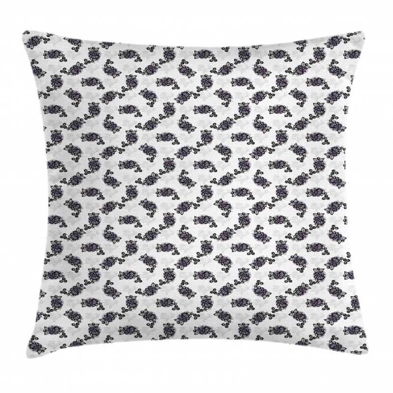 Sketchy Pattern Blueberry Pillow Cover