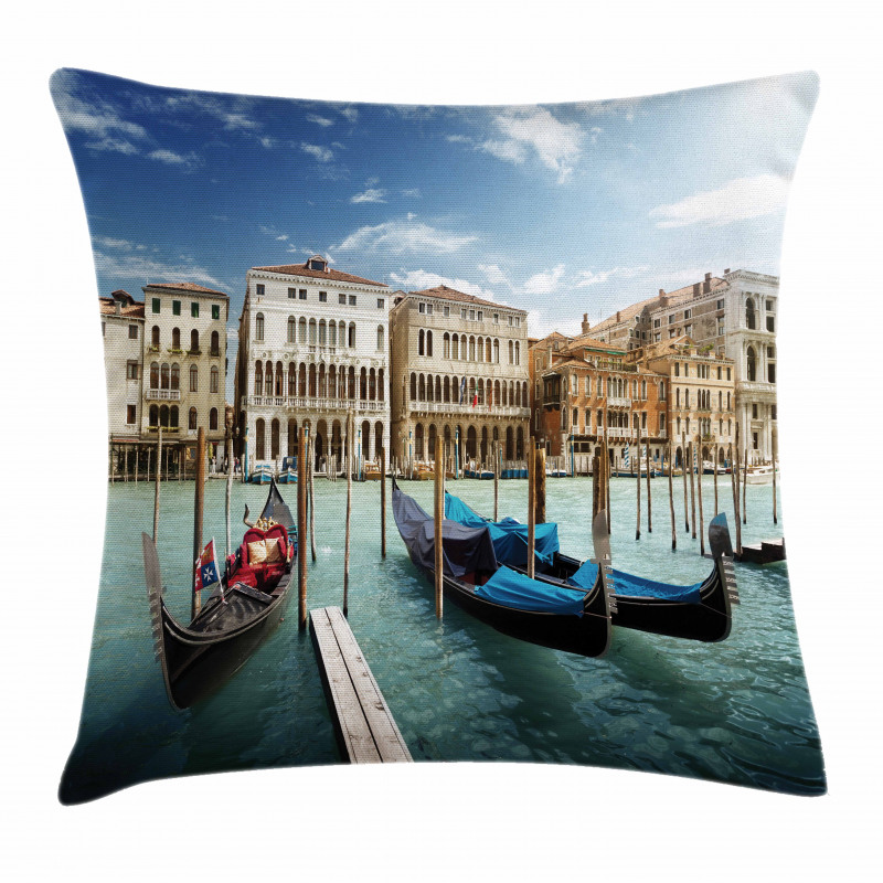 Gondolas Venetian Lagoon Pillow Cover