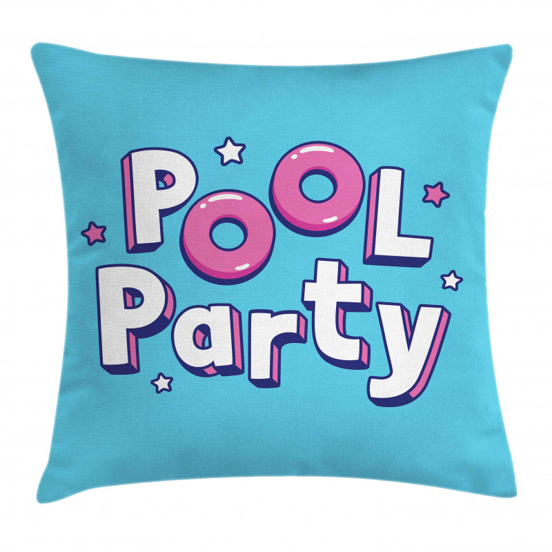 Cartoon Lettering Pillow Cover