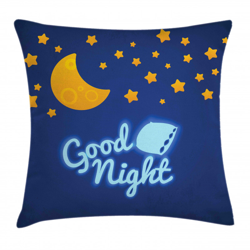 Nursery Bed Time Graphic Pillow Cover