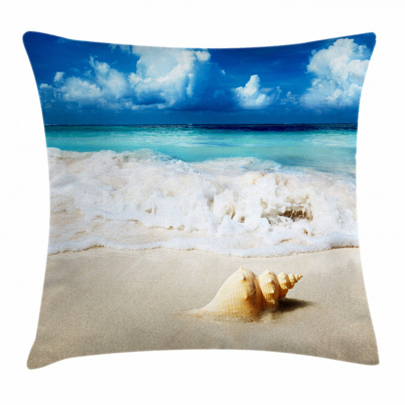Nautical Sunny Coastline Pillow Cover