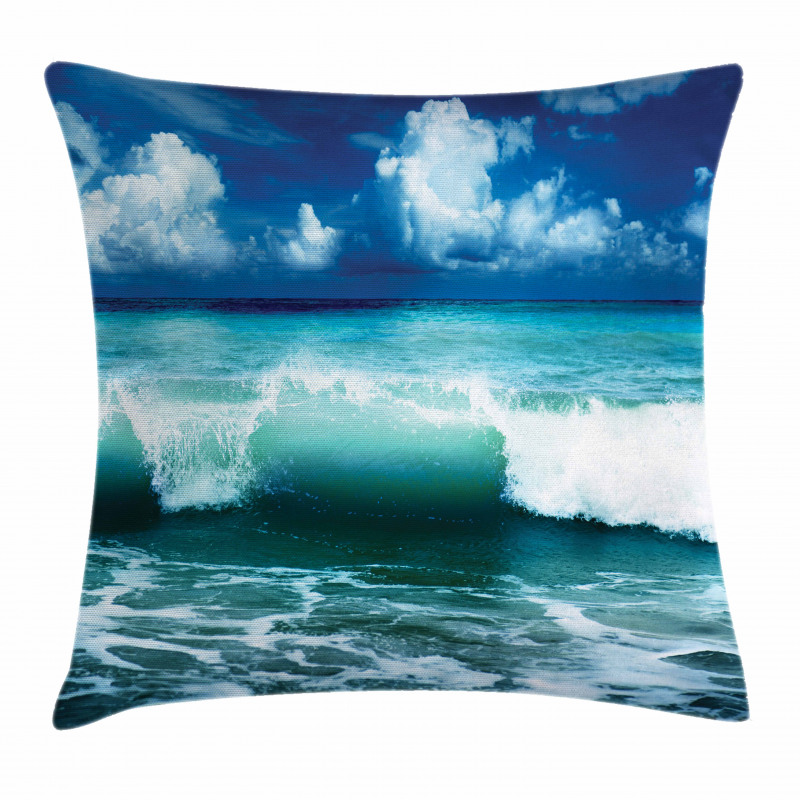 Caribbean Seascape Waves Pillow Cover
