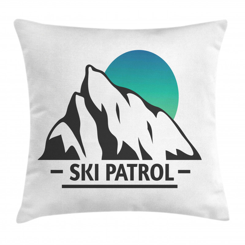 Mountain Ombre Sun and Ski Pillow Cover